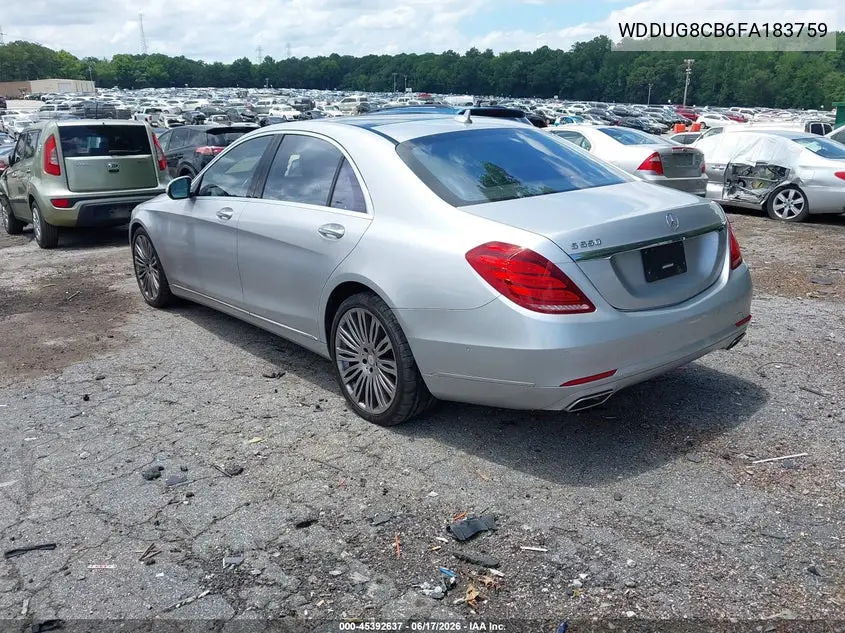 2015 Mercedes-Benz S 550 VIN: WDDUG8CB6FA183759 Lot: 45392637