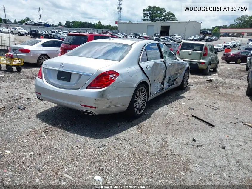 2015 Mercedes-Benz S 550 VIN: WDDUG8CB6FA183759 Lot: 45392637