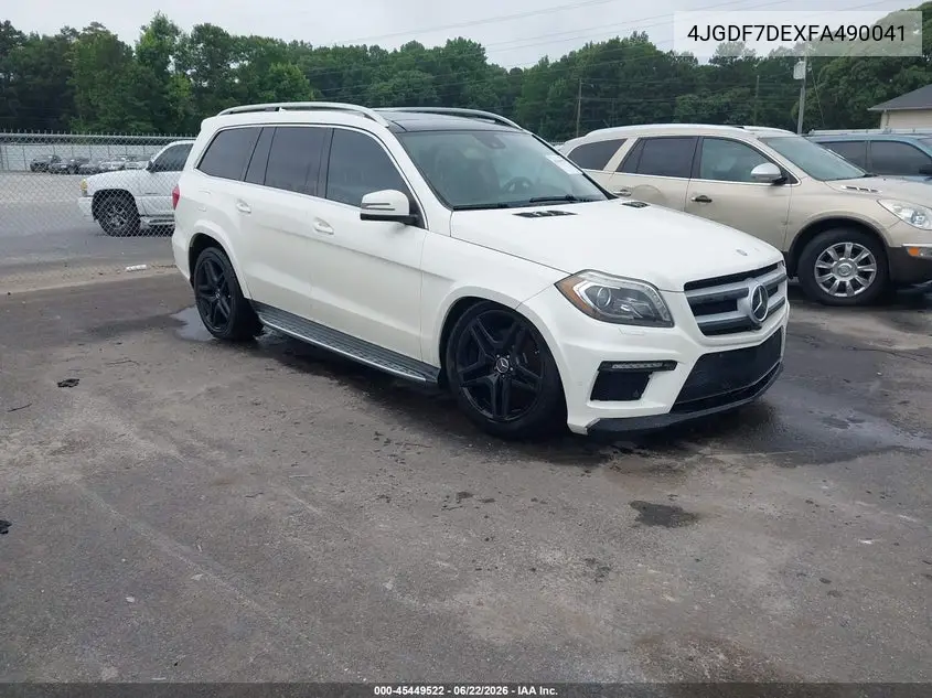 2015 Mercedes-Benz Gl 550 4Matic VIN: 4JGDF7DEXFA490041 Lot: 45449522