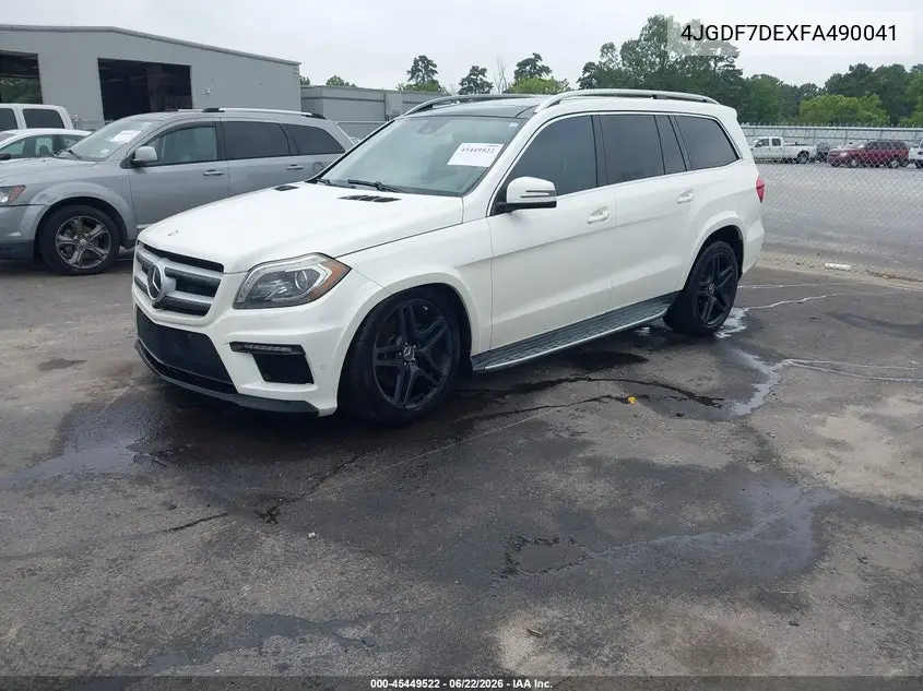 2015 Mercedes-Benz Gl 550 4Matic VIN: 4JGDF7DEXFA490041 Lot: 45449522