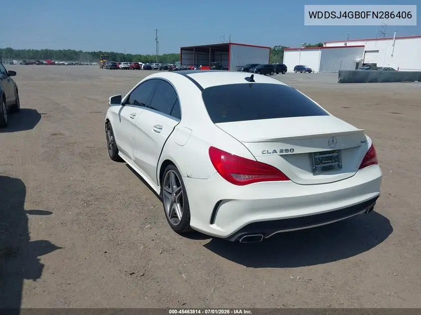 2015 Mercedes-Benz Cla 250 4Matic VIN: WDDSJ4GB0FN286406 Lot: 45463814