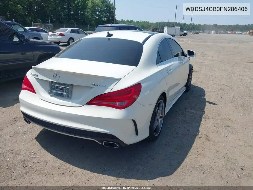 2015 Mercedes-Benz Cla 250 4Matic VIN: WDDSJ4GB0FN286406 Lot: 45463814