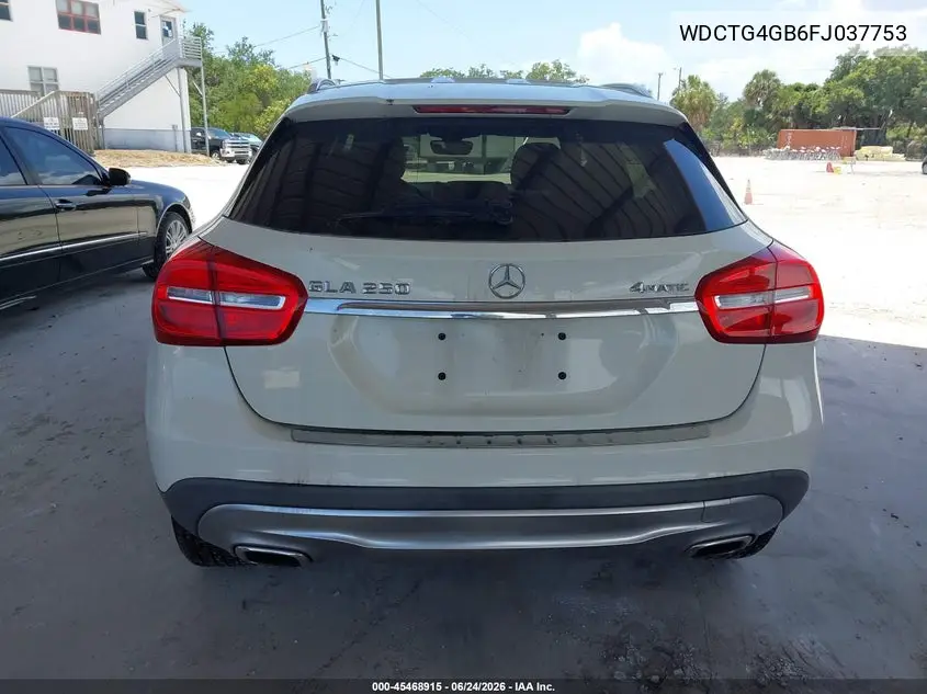 2015 Mercedes-Benz Gla 250 4Matic VIN: WDCTG4GB6FJ037753 Lot: 45468915