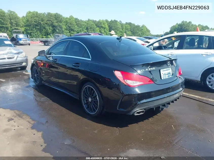 2015 Mercedes-Benz Cla 250 VIN: WDDSJ4EB4FN229063 Lot: 45506920