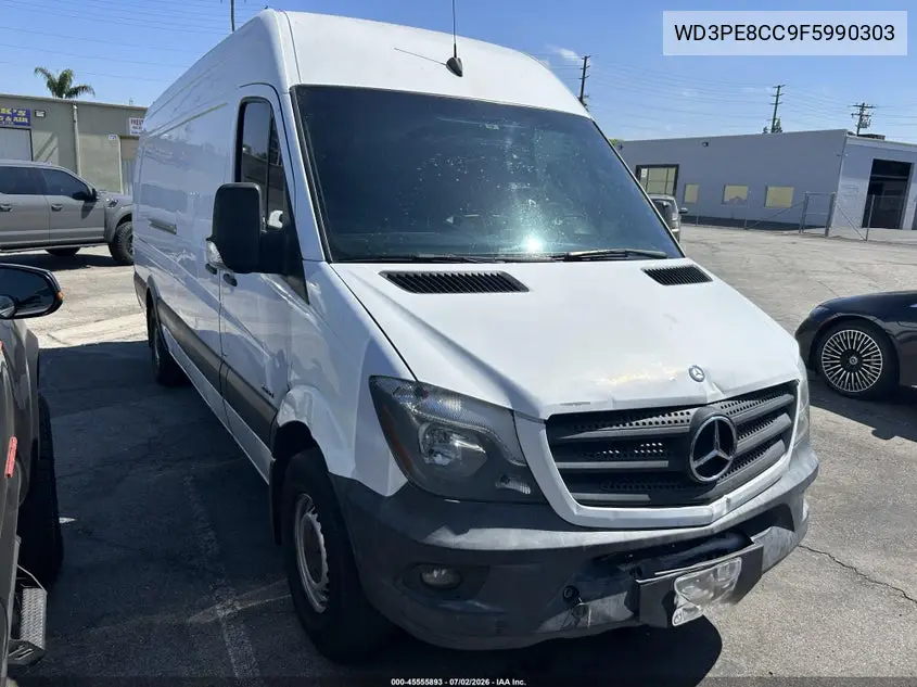 2015 Mercedes-Benz Sprinter 2500 High Roof VIN: WD3PE8CC9F5990303 Lot: 45555893