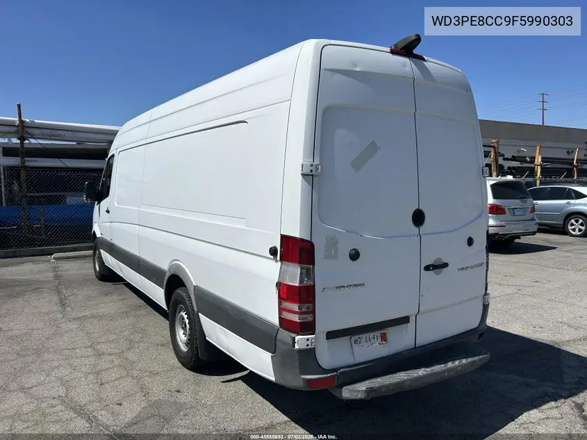 2015 Mercedes-Benz Sprinter 2500 High Roof VIN: WD3PE8CC9F5990303 Lot: 45555893