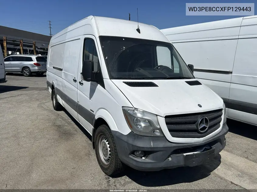 2015 Mercedes-Benz Sprinter 2500 High Roof VIN: WD3PE8CCXFP129443 Lot: 45555943