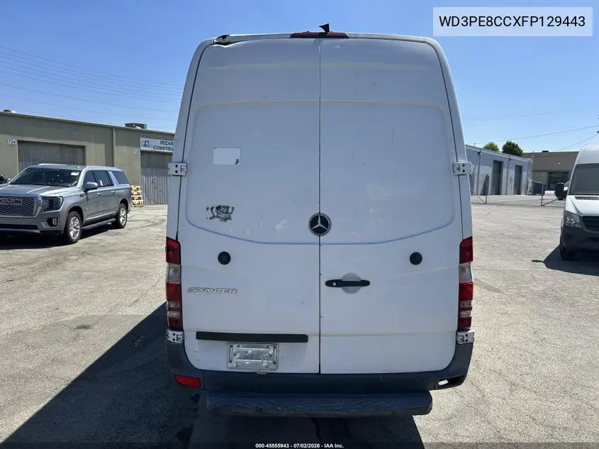 2015 Mercedes-Benz Sprinter 2500 High Roof VIN: WD3PE8CCXFP129443 Lot: 45555943
