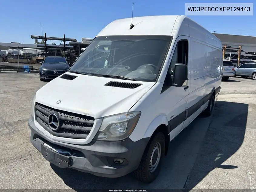 2015 Mercedes-Benz Sprinter 2500 High Roof VIN: WD3PE8CCXFP129443 Lot: 45555943