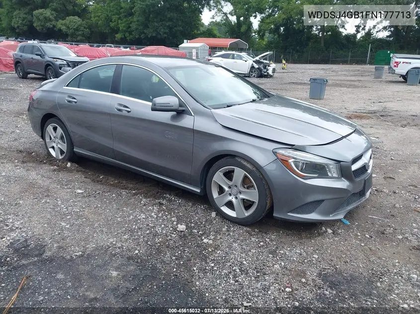 2015 Mercedes-Benz Cla 250 4Matic VIN: WDDSJ4GB1FN177713 Lot: 45615032