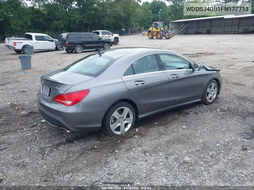 2015 Mercedes-Benz Cla 250 4Matic VIN: WDDSJ4GB1FN177713 Lot: 45615032
