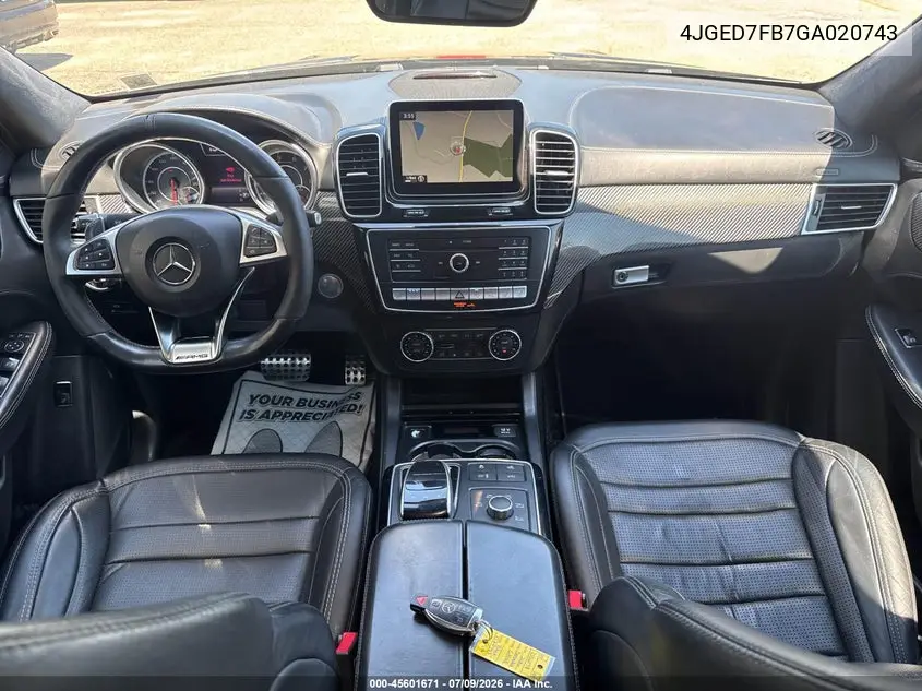 2016 Mercedes-Benz Amg Gle 63 Coupe S 4Matic VIN: 4JGED7FB7GA020743 Lot: 45601671