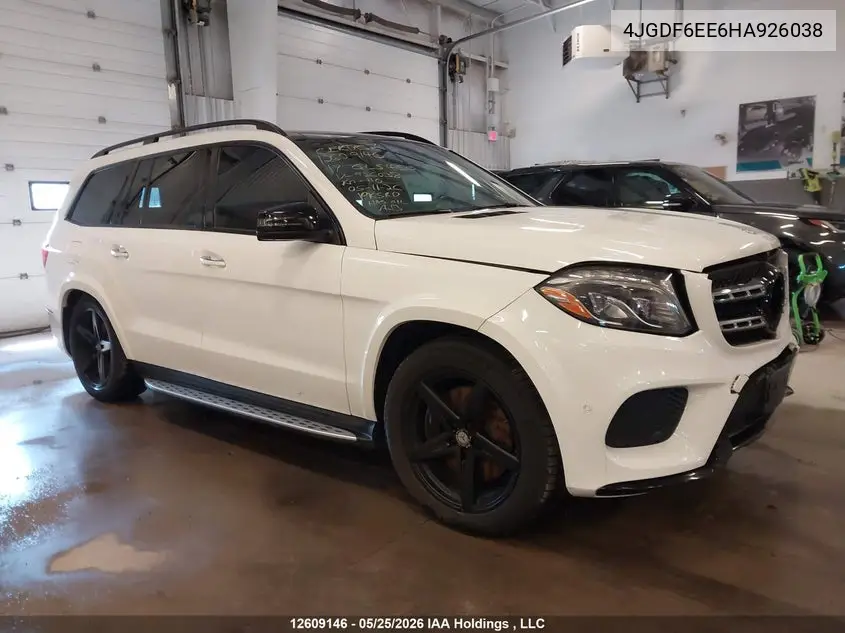 2017 Mercedes-Benz Gls 450 4Matic VIN: 4JGDF6EE6HA926038 Lot: 12609146