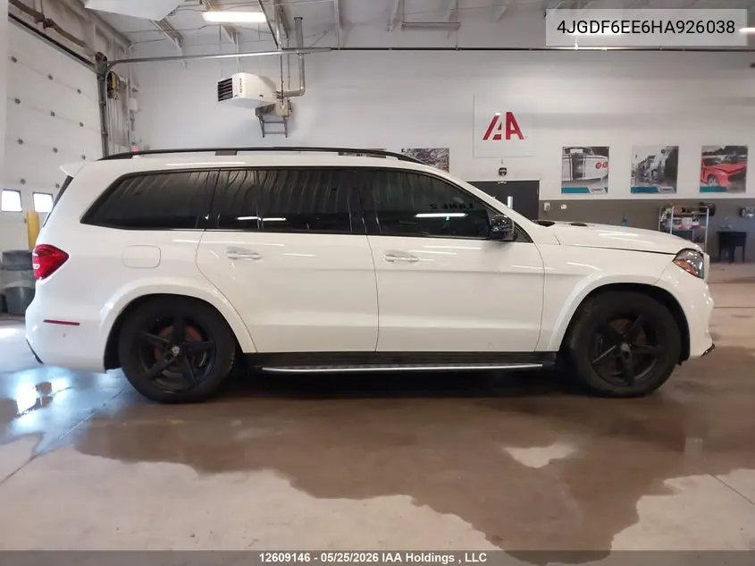 2017 Mercedes-Benz Gls 450 4Matic VIN: 4JGDF6EE6HA926038 Lot: 12609146