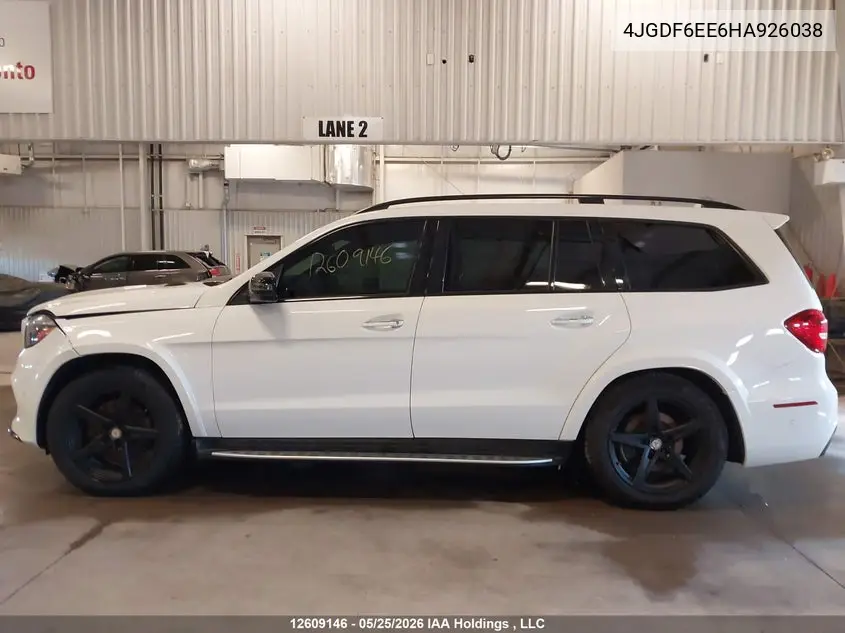 2017 Mercedes-Benz Gls 450 4Matic VIN: 4JGDF6EE6HA926038 Lot: 12609146