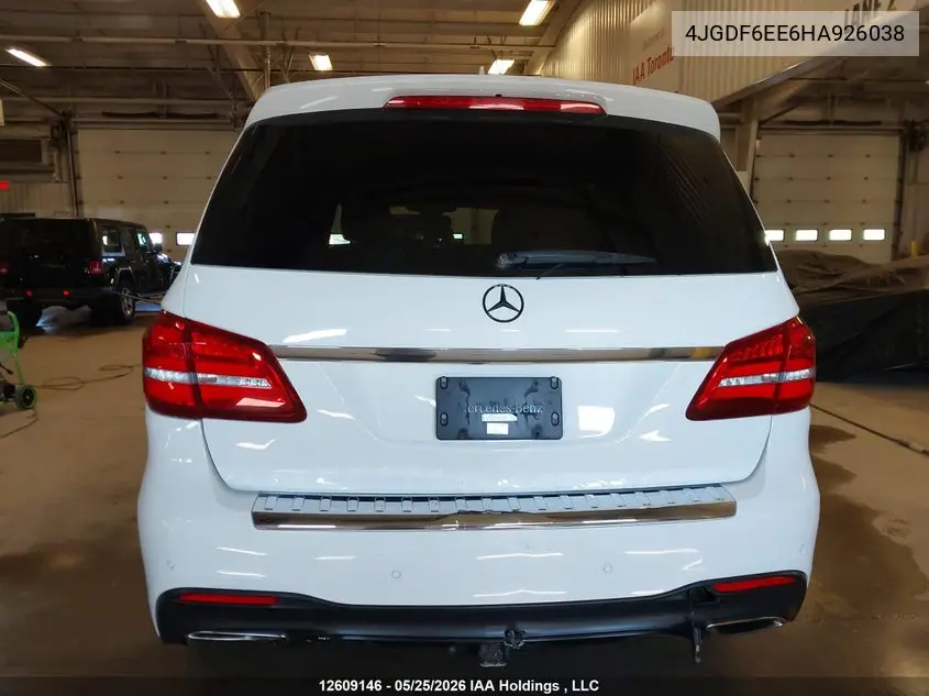 2017 Mercedes-Benz Gls 450 4Matic VIN: 4JGDF6EE6HA926038 Lot: 12609146