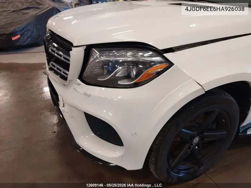 2017 Mercedes-Benz Gls 450 4Matic VIN: 4JGDF6EE6HA926038 Lot: 12609146