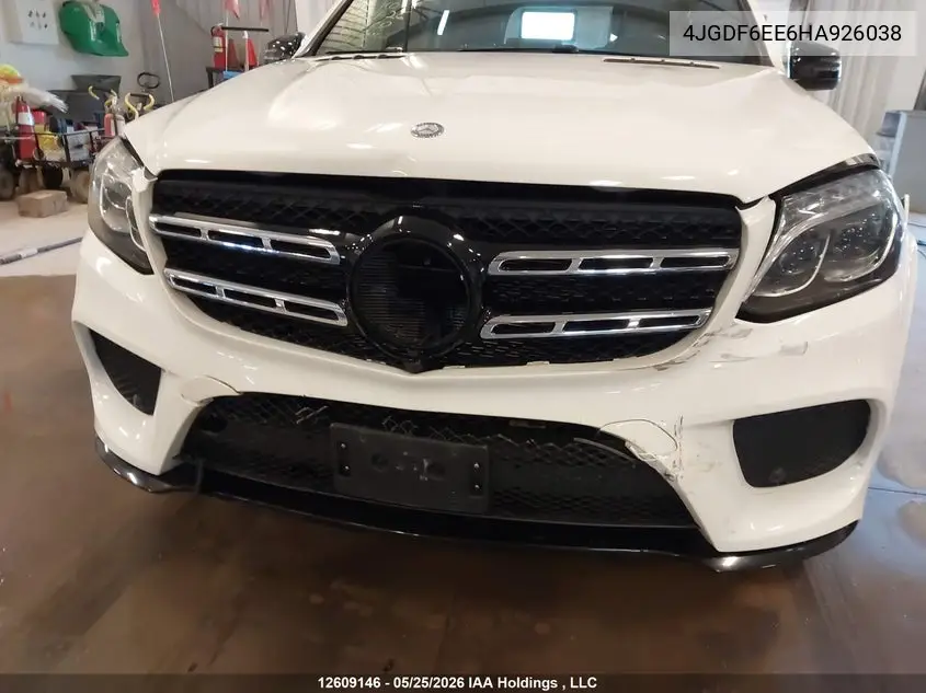 2017 Mercedes-Benz Gls 450 4Matic VIN: 4JGDF6EE6HA926038 Lot: 12609146
