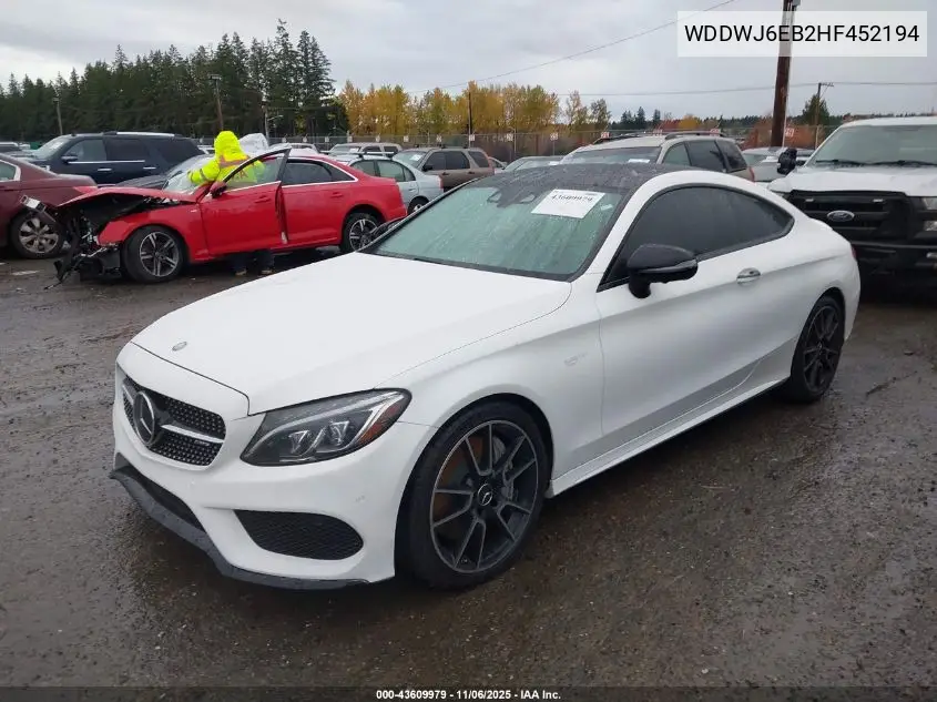 WDDWJ6EB2HF452194 2017 Mercedes-Benz Amg C 43 4Matic