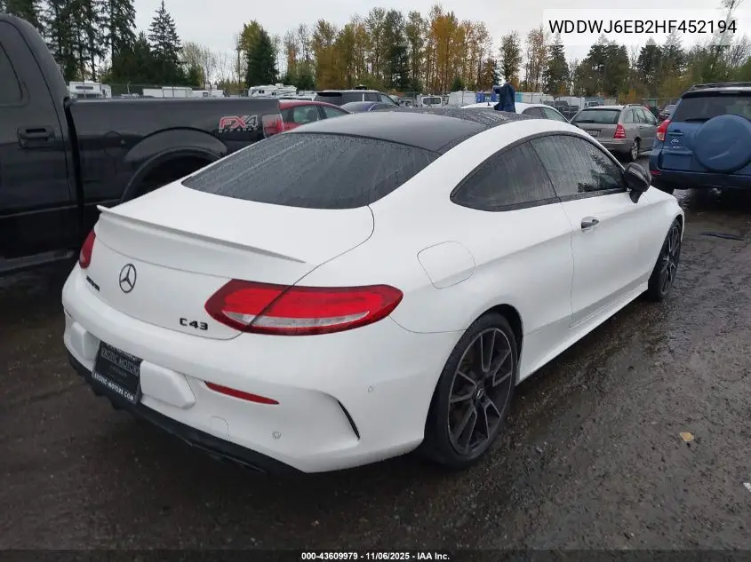 WDDWJ6EB2HF452194 2017 Mercedes-Benz Amg C 43 4Matic