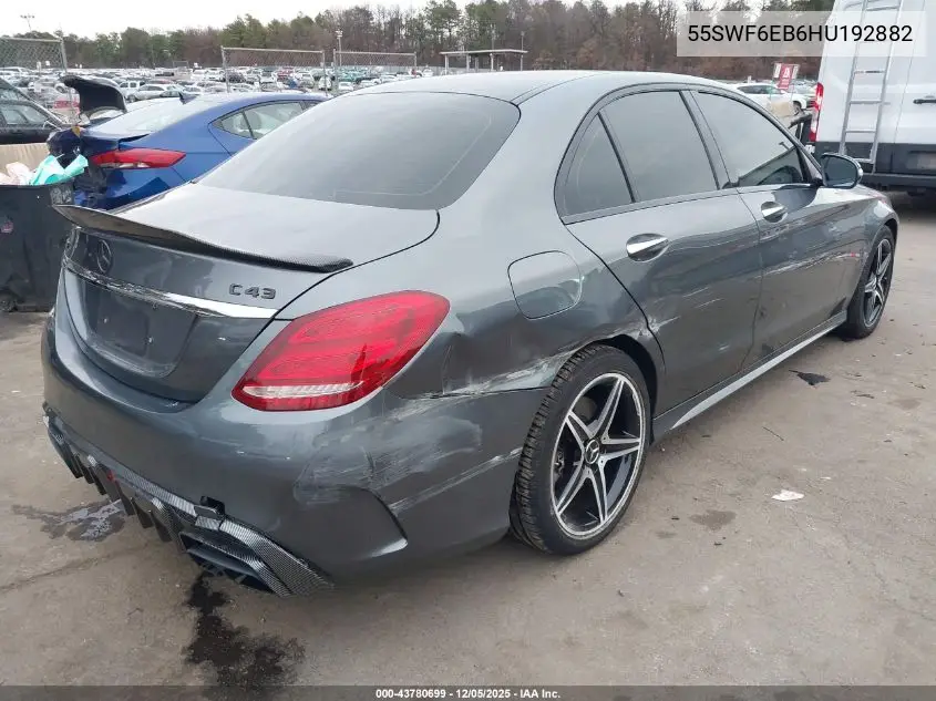 55SWF6EB6HU192882 2017 Mercedes-Benz Amg C 43 4Matic