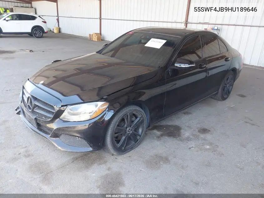 2017 Mercedes-Benz C 300 VIN: 55SWF4JB9HU189646 Lot: 45421503