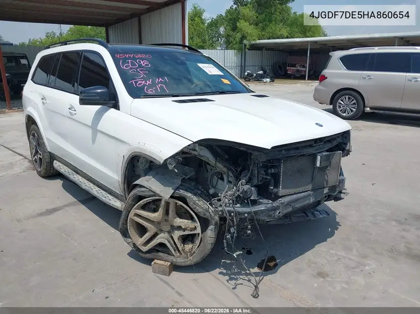 2017 Mercedes-Benz Gls 550 4Matic VIN: 4JGDF7DE5HA860654 Lot: 45446820