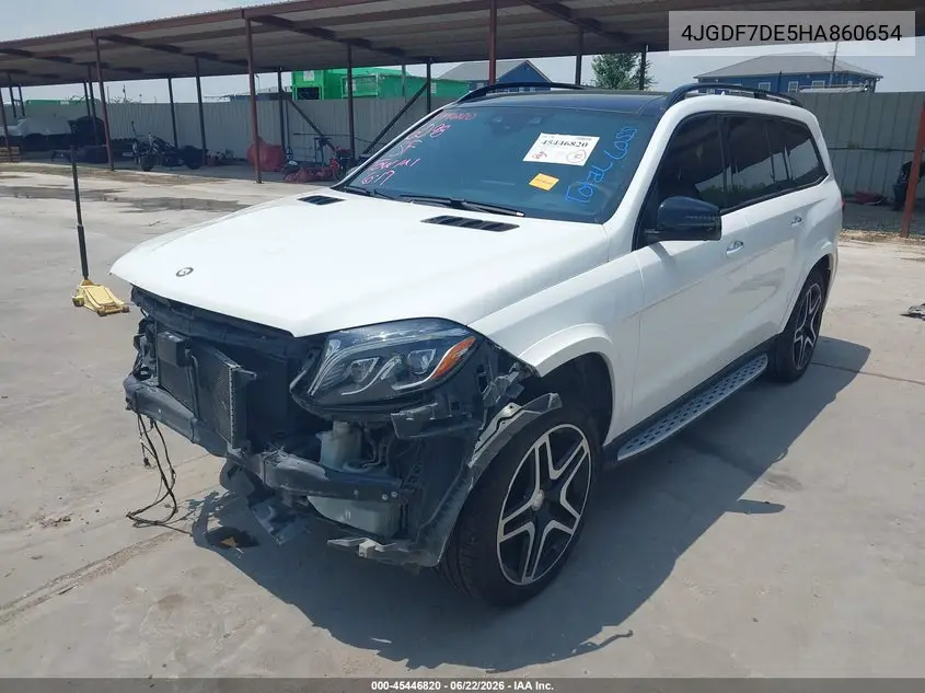 2017 Mercedes-Benz Gls 550 4Matic VIN: 4JGDF7DE5HA860654 Lot: 45446820