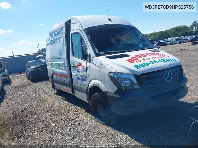 2017 Mercedes-Benz Sprinter 2500 Standard Roof V6 VIN: WD3PE7CD9HP525756 Lot: 45470410
