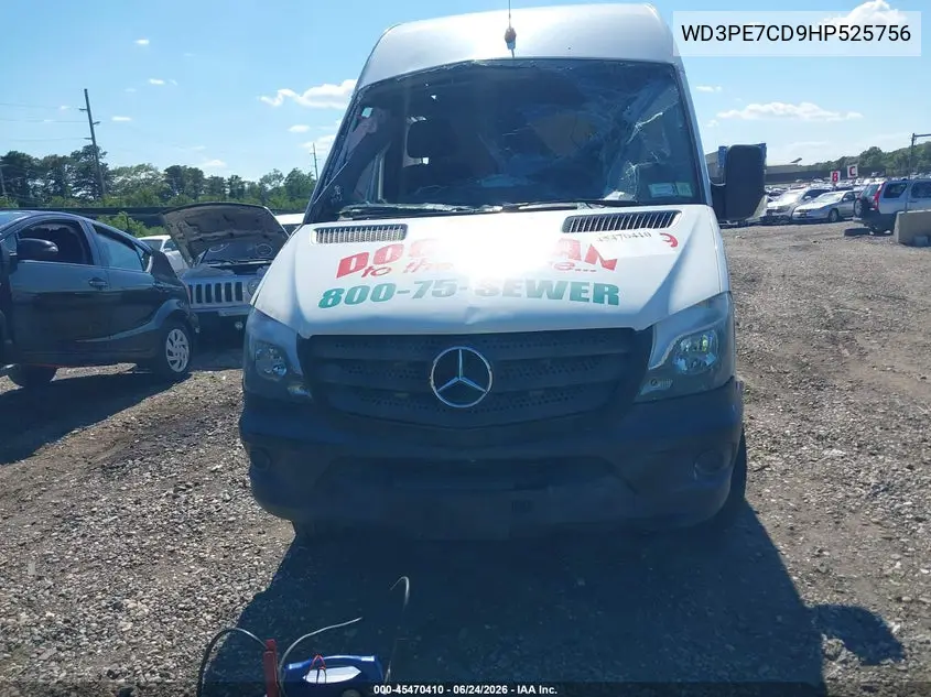 2017 Mercedes-Benz Sprinter 2500 Standard Roof V6 VIN: WD3PE7CD9HP525756 Lot: 45470410
