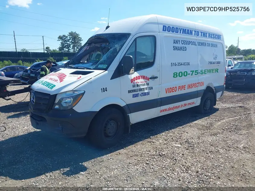 2017 Mercedes-Benz Sprinter 2500 Standard Roof V6 VIN: WD3PE7CD9HP525756 Lot: 45470410