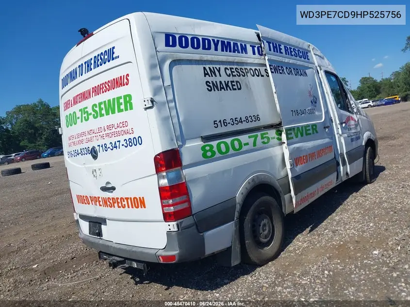2017 Mercedes-Benz Sprinter 2500 Standard Roof V6 VIN: WD3PE7CD9HP525756 Lot: 45470410