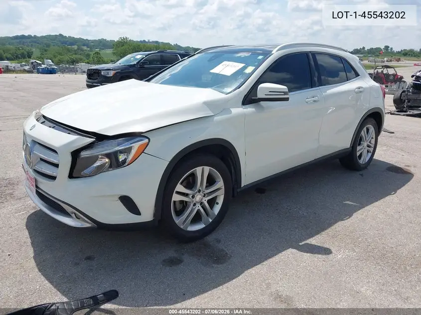 2017 Mercedes-Benz Gla 250 VIN: WDCTG4EB6HJ357337 Lot: 45543202