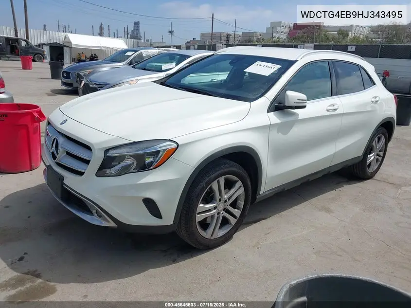 2017 Mercedes-Benz Gla 250 VIN: WDCTG4EB9HJ343495 Lot: 45645603