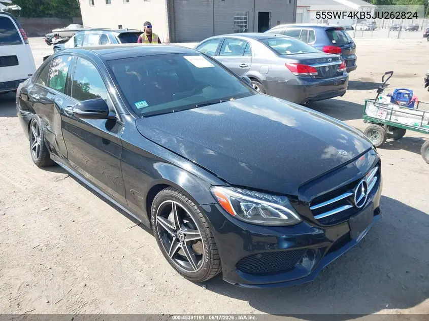 2018 Mercedes-Benz C 300 4Matic VIN: 55SWF4KB5JU262824 Lot: 45391161