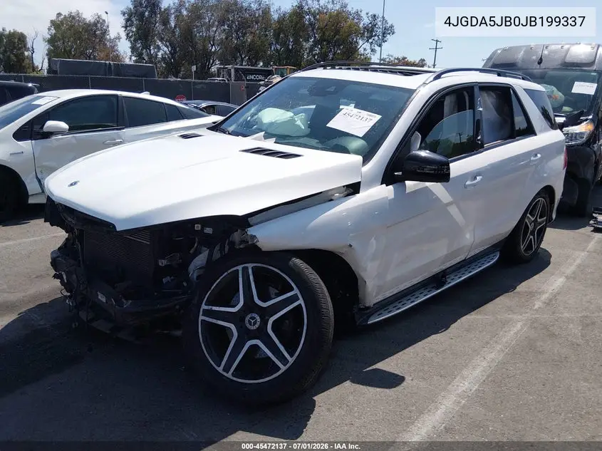 2018 Mercedes-Benz Gle 350 VIN: 4JGDA5JB0JB199337 Lot: 45472137