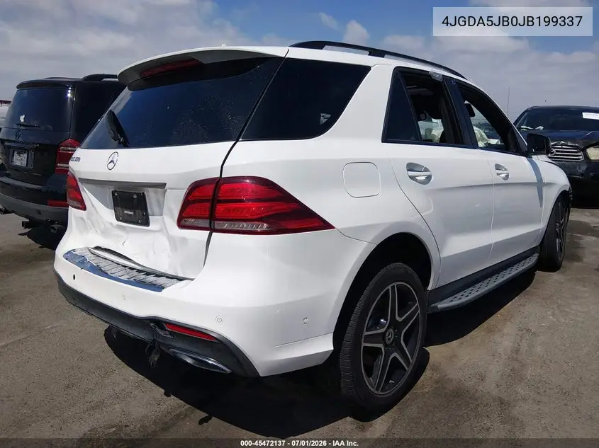 2018 Mercedes-Benz Gle 350 VIN: 4JGDA5JB0JB199337 Lot: 45472137