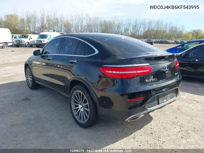 2019 Mercedes-Benz Glc 300 Coupe 4Matic VIN: WDC0J4KB6KF543995 Lot: 12586374