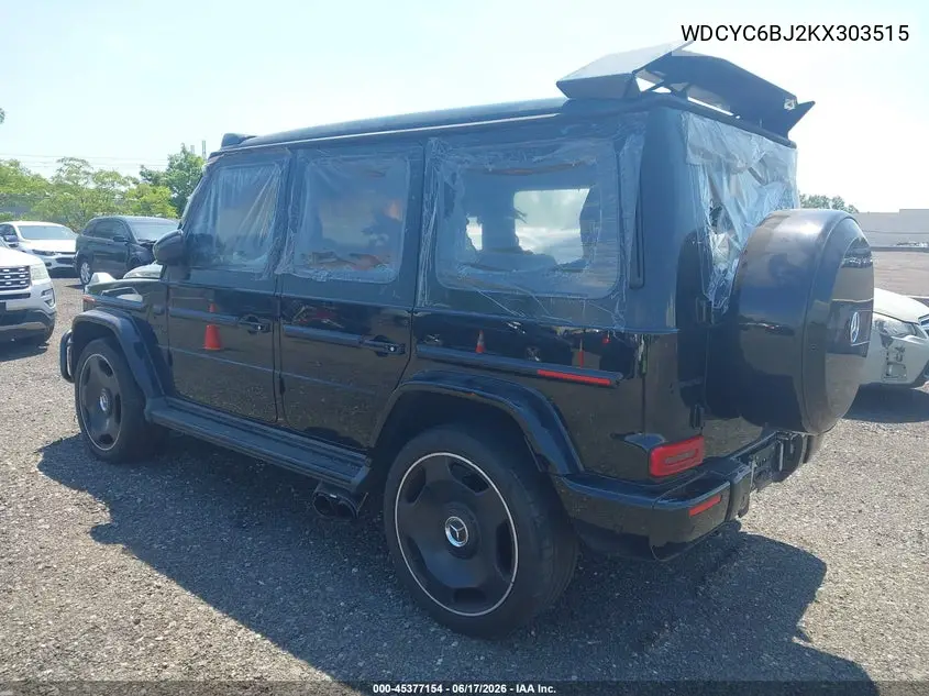 2019 Mercedes-Benz G 550 4Matic VIN: WDCYC6BJ2KX303515 Lot: 45377154