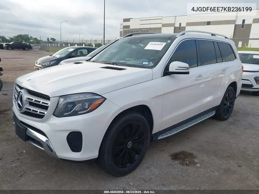 2019 Mercedes-Benz Gls 450 4Matic VIN: 4JGDF6EE7KB236199 Lot: 45402854
