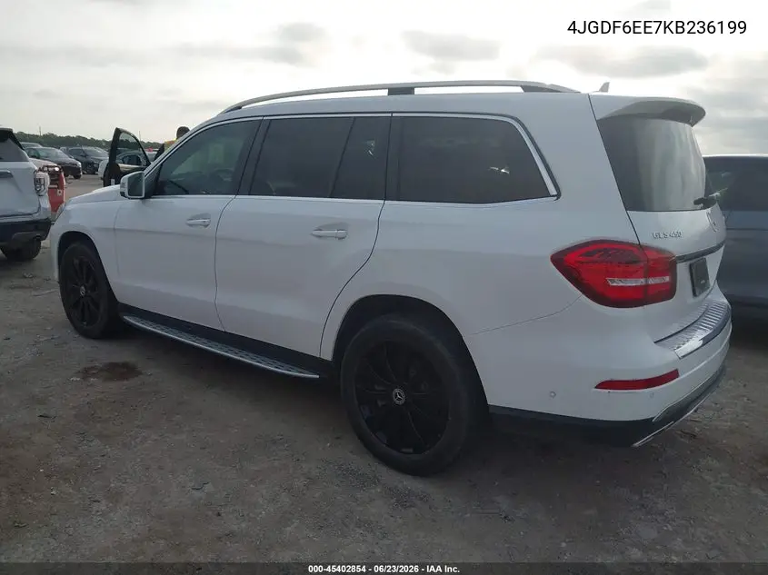 2019 Mercedes-Benz Gls 450 4Matic VIN: 4JGDF6EE7KB236199 Lot: 45402854