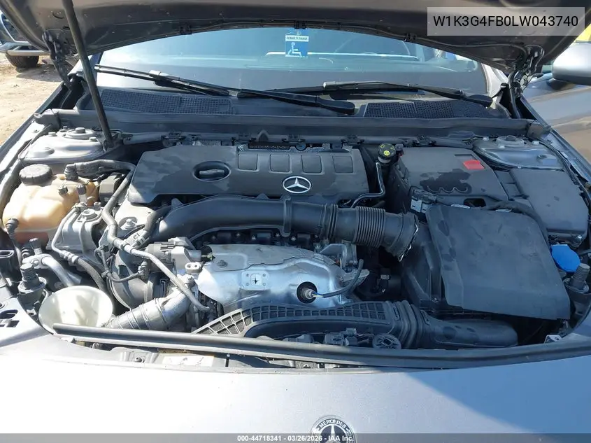 2020 Mercedes-Benz A 220 4Matic VIN: W1K3G4FB0LW043740 Lot: 44718341