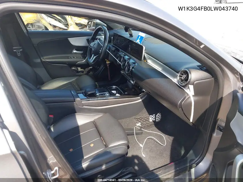 2020 Mercedes-Benz A 220 4Matic VIN: W1K3G4FB0LW043740 Lot: 44718341