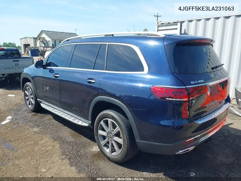 2020 Mercedes-Benz Gls 450 4Matic VIN: 4JGFF5KE3LA231063 Lot: 45176727