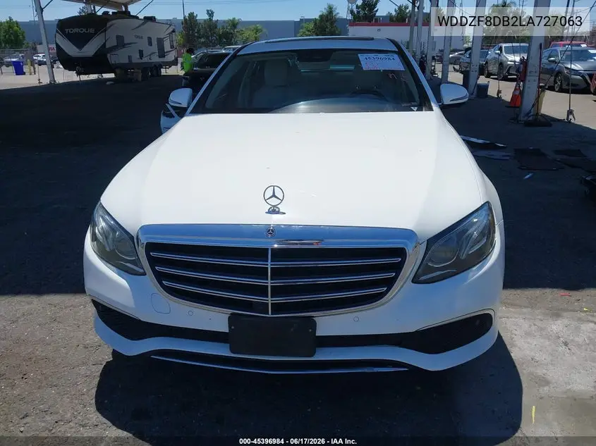 2020 Mercedes-Benz E 350 VIN: WDDZF8DB2LA727063 Lot: 45396984