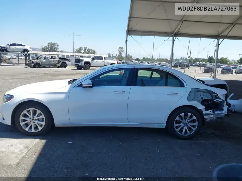 2020 Mercedes-Benz E 350 VIN: WDDZF8DB2LA727063 Lot: 45396984