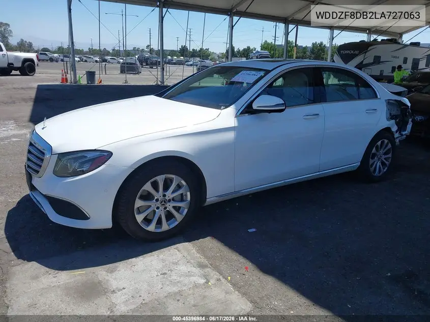 2020 Mercedes-Benz E 350 VIN: WDDZF8DB2LA727063 Lot: 45396984