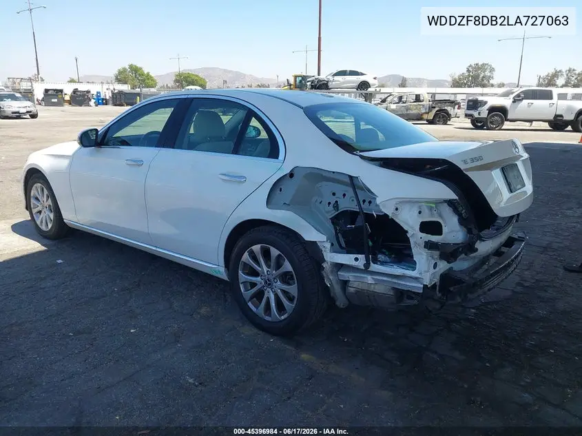 2020 Mercedes-Benz E 350 VIN: WDDZF8DB2LA727063 Lot: 45396984