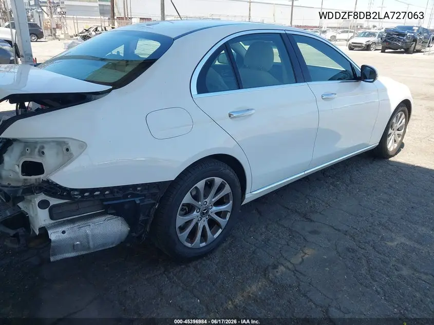 2020 Mercedes-Benz E 350 VIN: WDDZF8DB2LA727063 Lot: 45396984