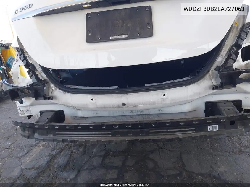 2020 Mercedes-Benz E 350 VIN: WDDZF8DB2LA727063 Lot: 45396984